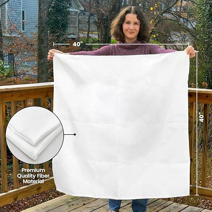Prepared Hero Emergency Fire Blanket - 2 Pack - Fire Suppression for Kitchen, 39” x 39” Fiberglass Fire Blanket for Home