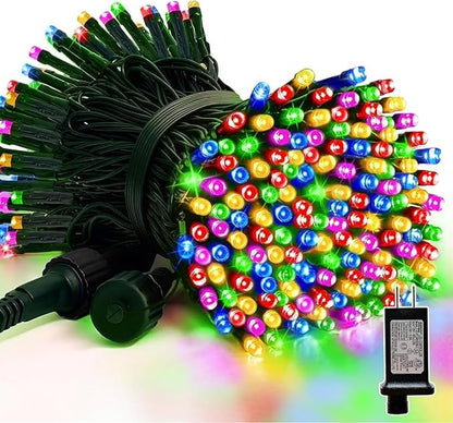 100LED 33FT Multicolor Christmas Mini String Lights,Plug in Waterproof Connectable LED Fairy Lights,Indoor & Outdoor Christmas Tree Lights for Home Party Garden Yard Bedroom Decor