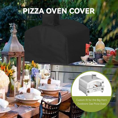 Pizza Oven Cover for Big Horn Outdoors Gas Pizza Oven | 600D Heavy Duty Waterproof Cover,Black