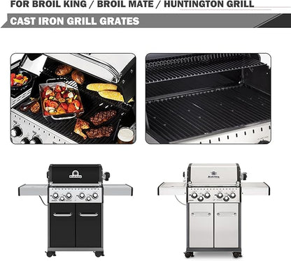 Grill Grates Parts for Broil King Baron Replacement Parts Baron 440 Baron 320 9221-64 9221-67 Broil Mate 7120-64 Huntington Replacement Grill Parts 6023-89 Rebel Grill 6120-64 Cooking Grill Grates