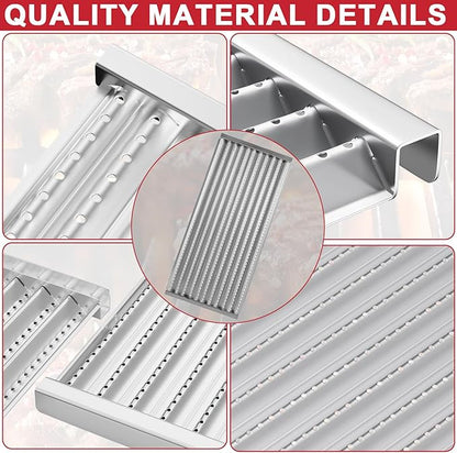 Emitter Plates and Grill Grates for Charbroil TRU Infrared 463355220 463367016 463242516 463246018 463346017 463242515, Grill Replacement for Charbroil Parts G466-2400-W1 G474-0017-W1
