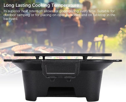 Small Hibachi Grill, Portable Charcoal Grill, Even Heat Distribution, Japanese Yakitori Camping Grill for Camping Backyard Barbecue Cooking