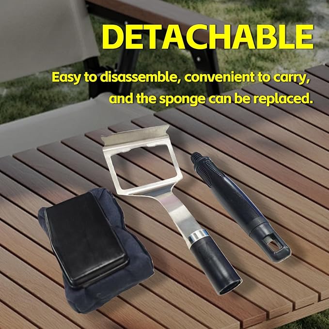 Steam Bristle Free Grill Brush Safe Steam Cleaning Tool Dishwasher Safe Thickened Aramid Fiber Scrubber for Outdoor Grill Grates, Flat Tops, Cast Iron & Stainless Steel Gifts for Men/Dad