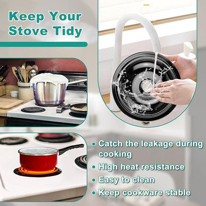 5304430149 5304430150 Black Porcelain Drip Pan Set & MP22YA Electric Range Burner Element Unit Set by Cenipar-Compatible with Frigi-daire Ken-more Cros-ley Tap-pan Range Oven/Stove