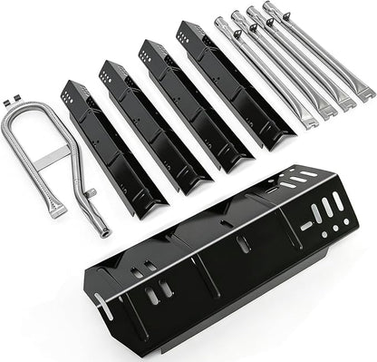 Grill Heat Plate Replacement Parts for Dyna-Glo 5 Burner DGH474CRP DGH485CRP DGH483CRP, Heat Plates for Dyna-Glo 4 Burner DGH450CRP Grills, Black Porcelain Steel Heat Plate, 5 Pack