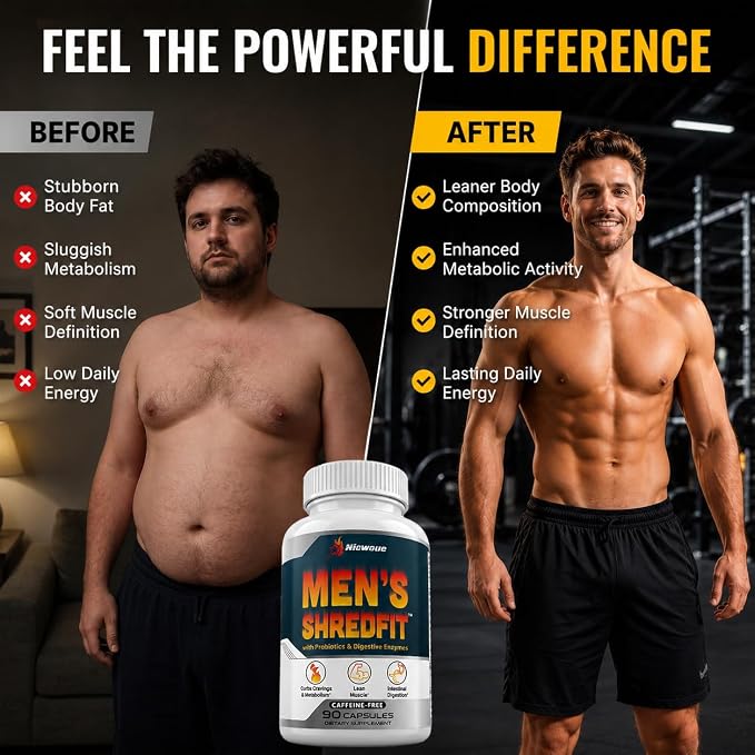 Thermogenic Fat Burner for Men, Appetite Supplement Weight Loss, 90 Caps | Energy & Metabolism Support with Green Tea Extracts, Cayenne Pepper, Caffeine Free