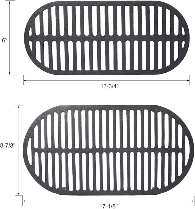 Oval Cast Iron Grill Outdoor, Portable Charcoal Grill and Tabletop Cast Iron Skillet - 100% Cast Iron, Durable, Small Charcoal Grill, Camping Stove, Hibachi Grill (19.6"L×10.6"W×8.2"H)