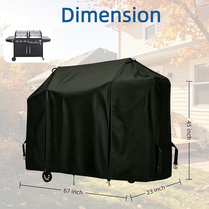 Propane Gas Grill Griddle Combo Cover for Sophia William for Royal Goumet | 67x23x45,Waterproof Dustproof Oxford Fabric,for Sophia William for Royal Gourmet ZH3002N for Brand Man Grill Combo