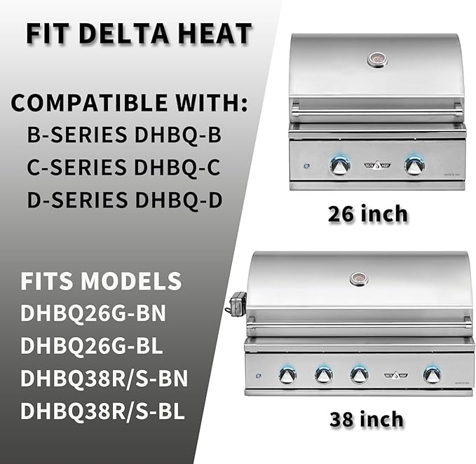 S23218-38Y Briquette Tray for Delta Heat 26 38 Inch Grill Replacement Parts for Delta Heat DHBQ38 DHBQ26 DHBQ38G DHBQ38R/S DHBQ26G Heat Plates Shield Ceramic Briquettes Tray