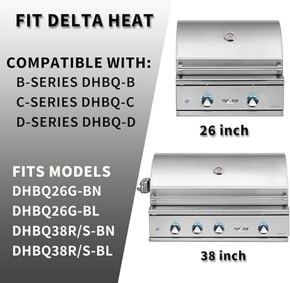 S23218-38Y Briquette Tray for Delta Heat 26 38 Inch Grill Replacement Parts for Delta Heat DHBQ38 DHBQ26 DHBQ38G DHBQ38R/S DHBQ26G Heat Plates Shield Ceramic Briquettes Tray
