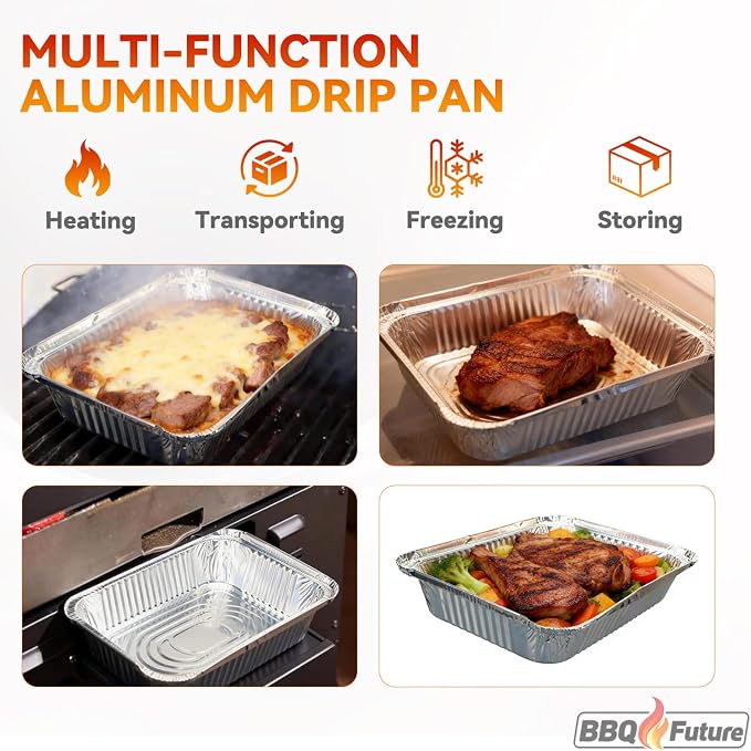 Grill Drip Pans for Charbroil Bistro Pro 25302161 25302145 25302146 Grill | Aluminum Disposable Grease Tray Liner Parts for Char Broil Patio Bistro Electric Gas Grill, 10-Pack
