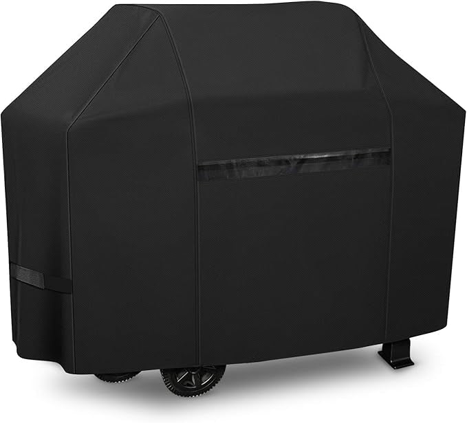 iCOVER Grill Cover 70 Inch 600D Heavy-Duty Water Proof Patio Outdoor Black Canvas BBQ Barbecue Smoker Grills Covers for Weber Char-Broil Brinkmann Holland Dyna-Glo and JennAir