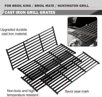 Grill Grates Parts for Broil King Baron Replacement Parts Baron 440 Baron 320 9221-64 9221-67 Broil Mate 7120-64 Huntington Replacement Grill Parts 6023-89 Rebel Grill 6120-64 Cooking Grill Grates