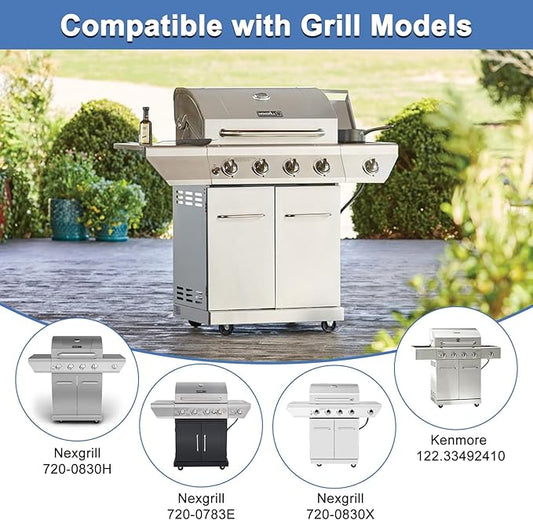 Grill Replacement Parts for Nexgrill 720-0830H, Nexgrill 720-0830X 720-0783E 720-0783EH, Grill Heat Plates and Grill Grates for Home Depot Nexgrill 4 Burner 720-0830H