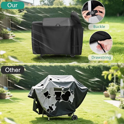 Grill Cover for Pit Boss Savannah Onyx Series 1500Sq Wood Pellet Grill, 65inch Outdoor Grill Cover Waterproof for PB1500NX Smoker Grill-65 L x 21" W x 56" H