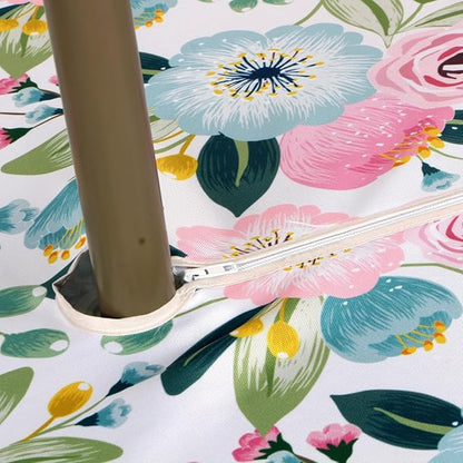 EHouseHome Outdoor Indoor 60inch SquareTablecloth with Umbrella Hole and Zipper, Waterproof Zippered Patio Table Cloths, Spring/Summer Table Covers for Backyard Circular Table/BBQs/Picnic