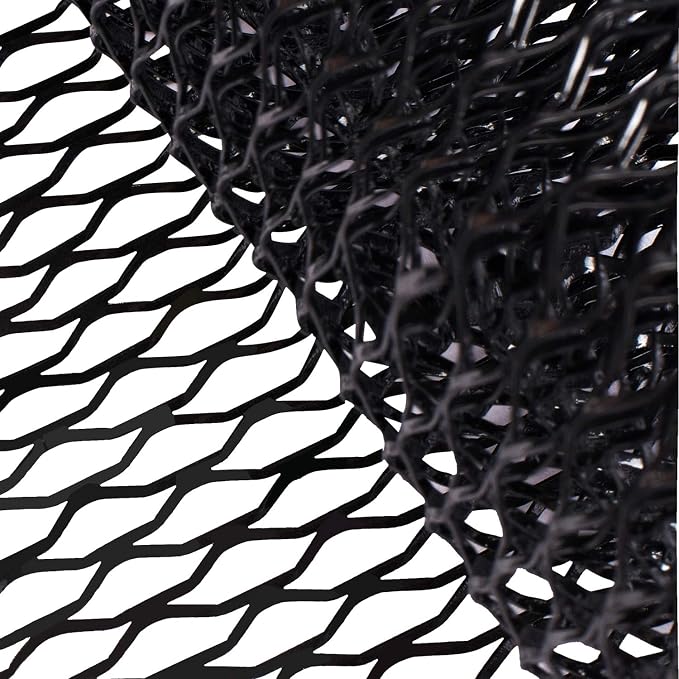 AggAuto Universal 40"x13" Car Grill Mesh 8x25mm Seagull Hole Black | Aluminum Alloy Automotive Grille Insert Bumper, One of the Most Multifunctional Shape Grids 100x33cm