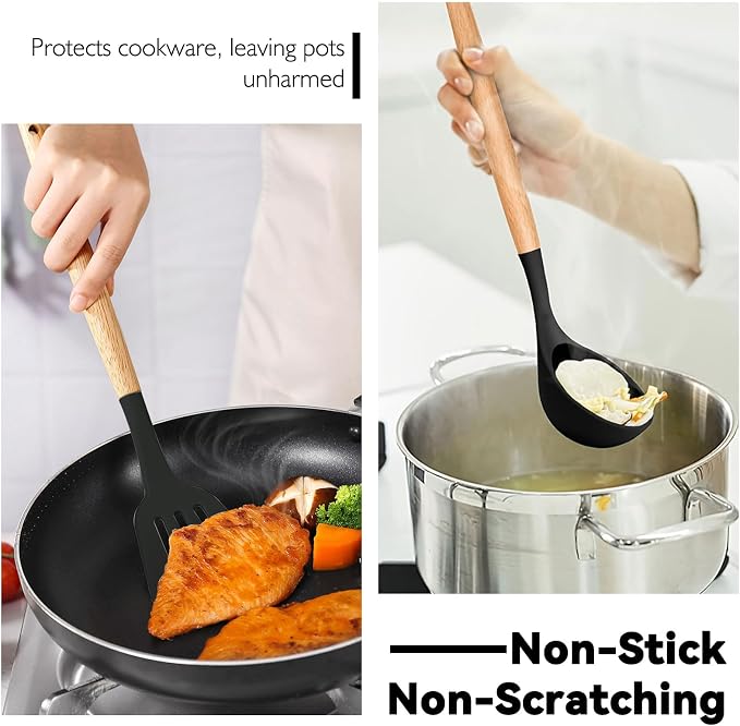 Camping Cooking Utensils Set, Silicone Cookware for Travel BBQ