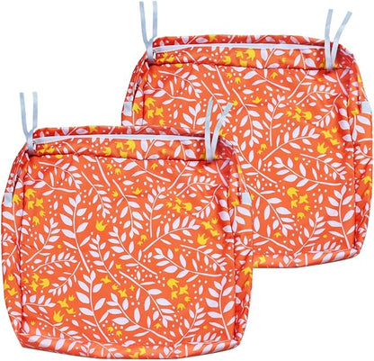 NettyPro Patio Cushion Covers 2 Pack Water Repellent UV Resistant Outdoor Chair Seat Cushion Slipcover, Replacement Cover Only, 22 x 20 x 4 Inch