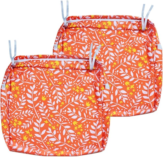 NettyPro Outdoor Cushion Covers Set 2 Water Repellent UV Resistant Outdoor Chair Seat Cushion Slipcover, 20 x 18 x 4 Inch