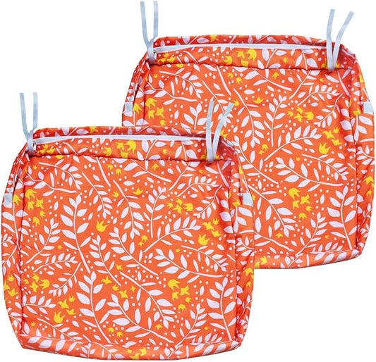 NettyPro Outdoor Cushion Covers Set 2 Water Repellent UV Resistant Outdoor Chair Seat Cushion Slipcover, 20 x 18 x 4 Inch