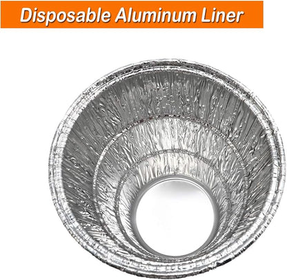 6" Universal Grease Bucket Liners for Pit Boss, Traeger and More, 15-Pack | Fits for Pit Boss 67292 & Traeger Large Buckets and Other Grill Bucket, Grease Catcher for BBQ, Disposable Aluminum Liners