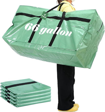 4 Pcs 66 Gallon Extra Large Moving Bags Heavy Duty Storage Bag with Strong Zipper Handle Foldable XXL Jumbo Storage Tote Packing Moving Box for College Dorm Travel Cloth Duffle (Teal)