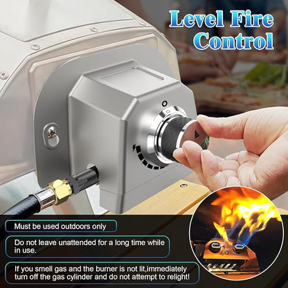 Gas Burner for Pizza Oven Accessories, for Karu 12 Gas Burner Attachment, Replace for 12G Adapter, for Fyra 12 with Propane Conversion Kit, fits Bighorn Outdoors Pizza Oven 12"