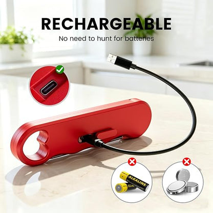 0.3s Fast Read Meat Thermometer – USB-C Rechargeable,Red | Digital instant read for BBQ, baking, and candy –no batteries needed
