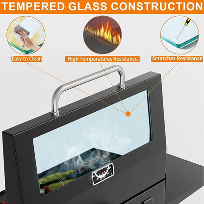 BBQ Future Upgrade Hinged Lid for Blackstone 36 inch Griddle, Clear View Grill Hard Cover for Blackstone 36" Griddle Omnivore 1554 1863 1825 1818 2177 Original Flat Top Griddle Hood