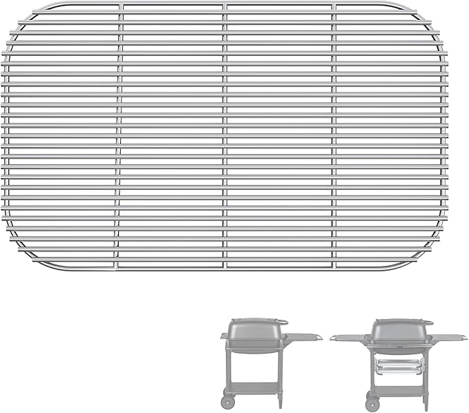 SafBbcue Stainless Steel Charcoal Grate for PK300 Grills Smoker, Grill Charcoal Grate for PK300AF Grills & Smoker Accessories, Stainless Steel BBQ Grill Grate for PK300 Parts, 20.5" x 12.5"