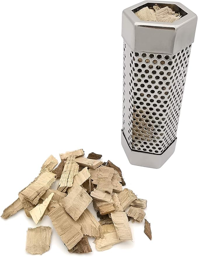 Smoker Smoke Tube Box for Pellets Grill, 304 Stainless Steel BBQ Cold Smoker Generator Tube, 2.5 Hours of Billowing Hot or Cold Smoking - 6" Hexagon - 1Pack