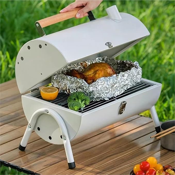Portable Charcoal Grills Camping Barbecue Stove Chimney Stove Outdoor Picnic Barbecue Household Folding Barbecue Stove Portable Carbon Grill for Outdoor Backyard Picnic Home ( Color : A , Size : 36*25