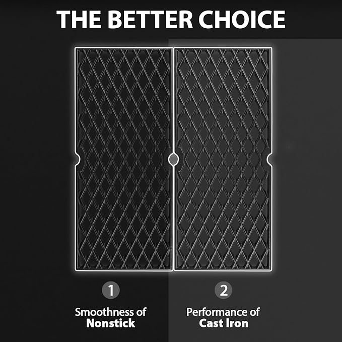 Utheer Cast Iron Cooking Grates for Pit boss Austin XL, Rancher XL, 1100pro Series, Traeger Pro Series 34, Traeger Texas Elite 34, Wood Pellet Smoker Grills Replacement Parts, 3 PCS