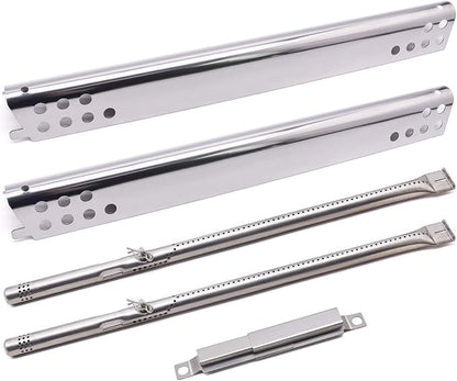 Criditpid Grill Replacement Parts for Charbroil Performance 2 Burner 463625217, 463625219, 463673519, 463673517, Grill Burner, Heat Tent Plate Shield, Carryover Tube.
