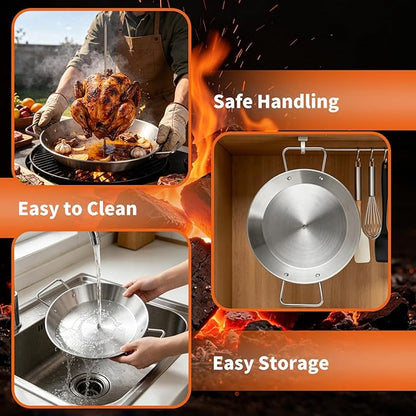 Al Pastor Skewer for Grill, Stainless Steel Vertical Skewer with 3 Removable Spikes (8", 10", 12"), Basting Brushes &Food Tongs, Trompo para Tacos al Pastor, Shawarma Spit Stand for Smoker & Oven