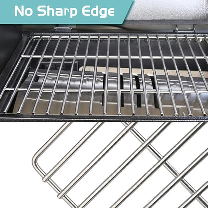 Grill Grates for Pit Boss PTG 150 Series Navigator Pro Series II Portable Wood Pellet Smoker Replacement Parts Pitboss PB150PPS PB150PPG Cooking Grid Portable Stainless Steel Smoking Rack Accessory