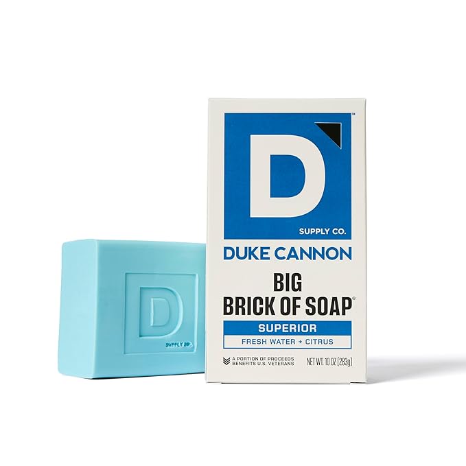 Duke Cannon Supply Co. Large Brick Bar Soap Bundle - Men's Soap with Masculine Scents - USA-Made - All Skin Types - Wayfinder, High Country, Superior, & Sawtooth - 10 oz (4 Pack)