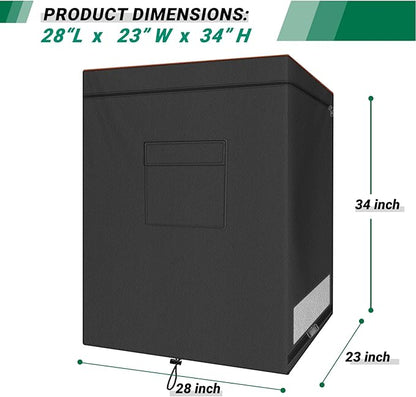 Chest Freezer Cover, Waterproof 420D Oxford Protective Outdoor Indoor Refrigerator Dust Cover with Zipper Fits 5.0 Cubic Feet Deep Freezer 28"L x 23"W x 34"H (Only Cover)