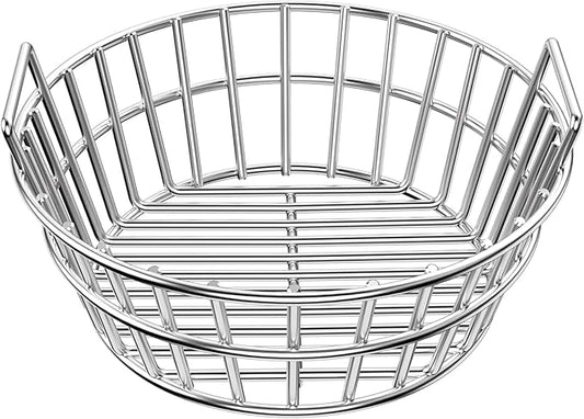 onlyfire Charcoal Ash Basket Stainless Steel Charcoal Holder with Handles, Fits Kamado Joe-Joe Junior Grill