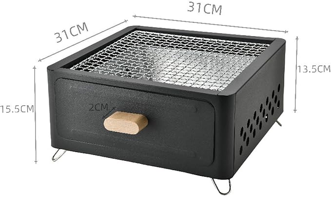 Square barbecue grill outdoor patio grill charcoal