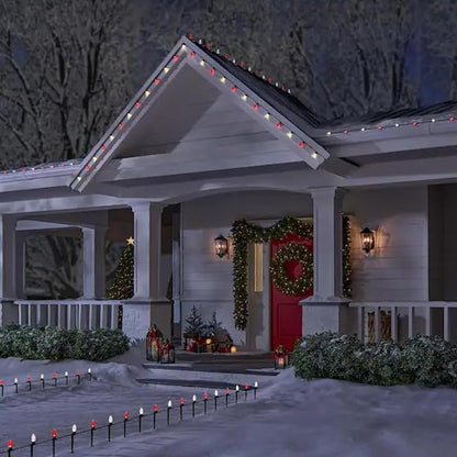 TW SHINE C9 Christmas Lights, 100 LED 66 FT Christmas String Lights Outdoor with 8 Modes Timer Waterproof Connectable for Indoor Yard Xmas Tree House Decorations (Red and White)