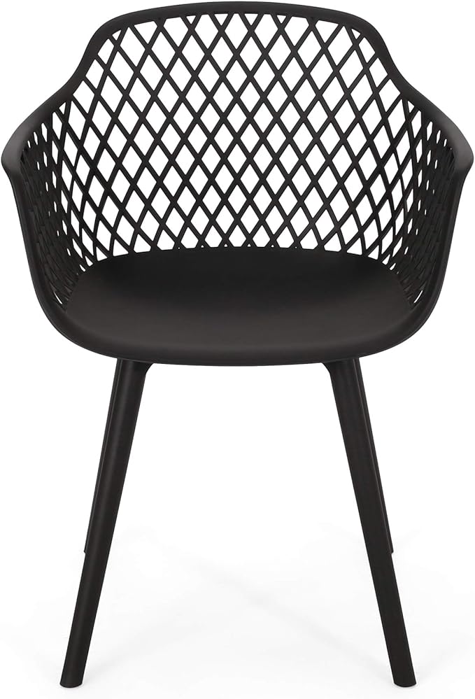Christopher Knight Home Patrice Outdoor Dining Sets, Black + Sandblast Black