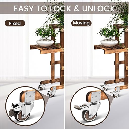 Nefish 3 Inch Side Mount Casters Wheels, L-Shaped Rubber Caster Set of 4, Ball Bearing 360 Degree Plate Swivel Castors Wheel 1000 LBS, Casters Wheels for Furniture, Baby Bed, Kitchen, Cabinet, Table