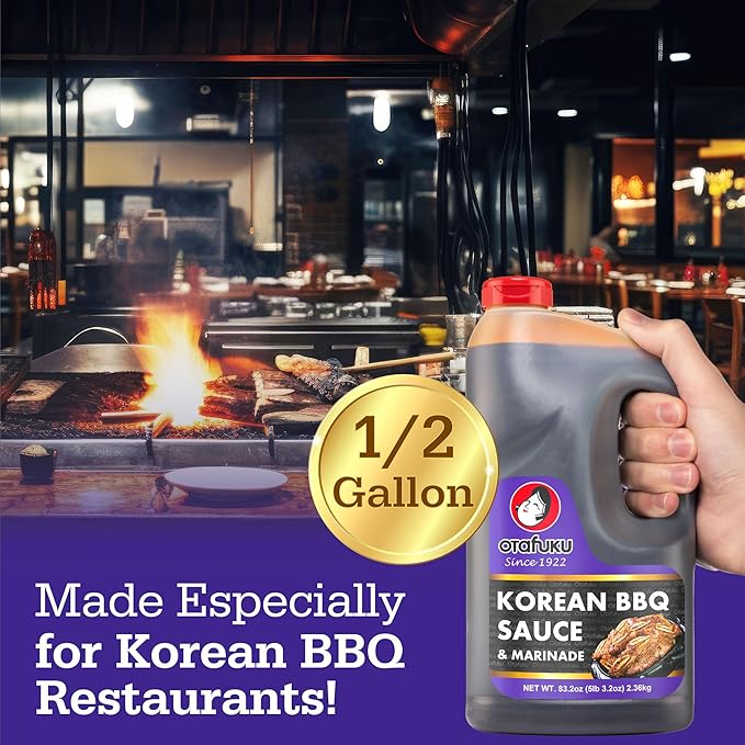 Otafuku Korean BBQ Bulgogi Sauce Marinade, Restaurant Bulk Size - 83.2 Ounces (1/2 Gallon)- Pack of 1