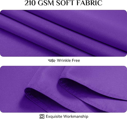 Softalker Square Tablecloth, Waterproof Table Cloths Wrinkle Free Fabric Washable Polyester Table Cover for Dining Tables Party Outdoor Camping Parties Buffet - 54 x 54 inch,Purple