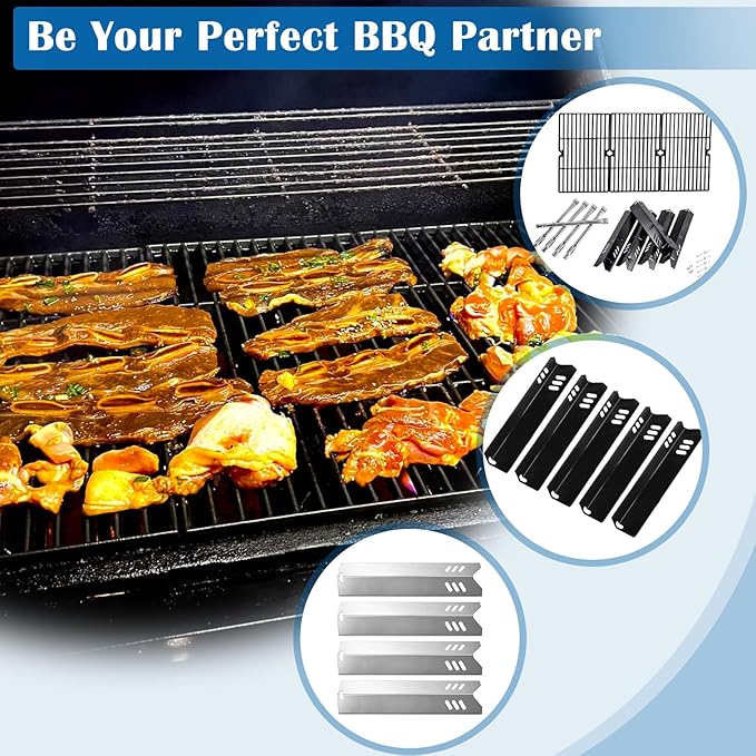 SafBbcue DGF510SBP DGF510SSP Replacement Kit for Dynaglo Grill Parts DGF510SBP-D DGF510SSP-D Backyard BY12-084-029-98, BY13-101-001-13, GBC1555W-C GBC1460W GBC1255W, Uniflame GBC1059WB Cooking Grates
