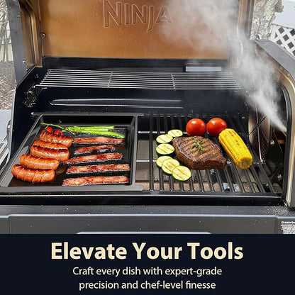 17 X 12 Ceramic Half Griddle Plate for Ninja FlexFlame PG300 XSKHLFGRIDLE, Easy-Check Fit Accessory for Outdoor Cooking or Use