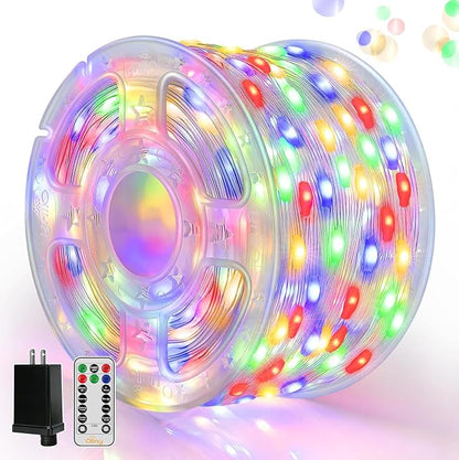 Ollny Outdoor Christmas Lights 1000LED 328FT, Multicolor Fairy Lights IP67 Waterproof, Plug in String Light with Remote 8 Modes Timer, Xmas Light for Outside Indoor House Tree Decorations