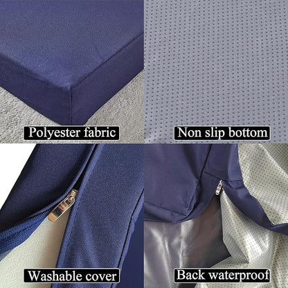 80 x 26 Inches Chaise Lounge Cushions Outdoor Replacement for Pool Side Waterpoof Patio Lounge Chair Cushions, Navy Blue